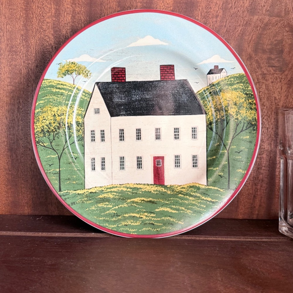Sakura Warren Kimble Brandon House Country Life Folk Art 8.25" Plate Colonial